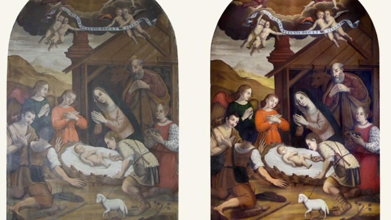 restauro-dipinto-nativita-nicola-amatorius-chiesa-santa-maria-rosario